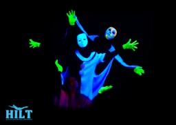 Three Hands Pair black light theatre - Gabriela Theo Adel